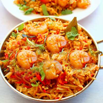 "Prawn biryani (special) (Andhra Spice) - Click here to View more details about this Product